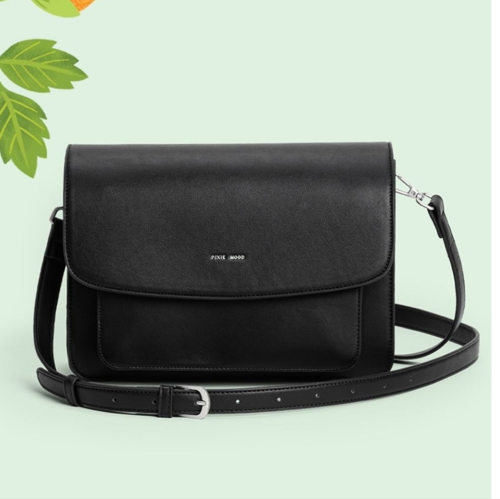 Pixie Mood Zoe Crossbody Bag Black Vegan Leather NWT